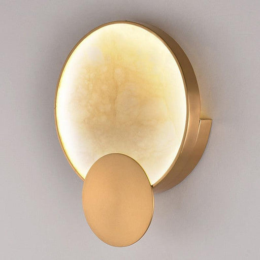 Moonshade Natural Marble & Copper Wall Sconce-DWHOME