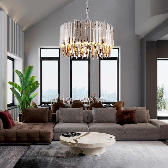 Legance Crystal Stainless Steel Chandelier, Chrome - DWHOME