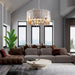 Legance Crystal Stainless Steel Chandelier, Chrome - DWHOME