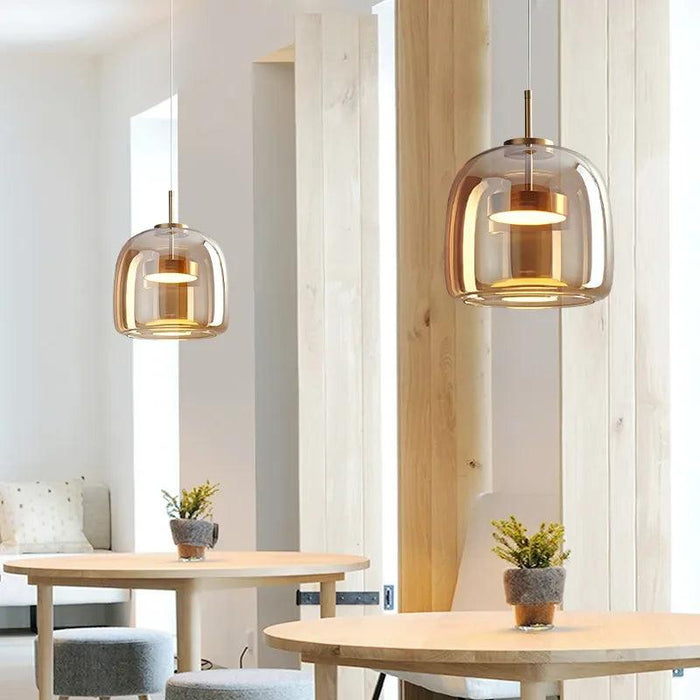 Modern Glass Pendant Light luxury Chandelier Deco Nordic Led Hanging Light Fixtures Bedroom Modern Luminaire Suspension lamp - DWHOME