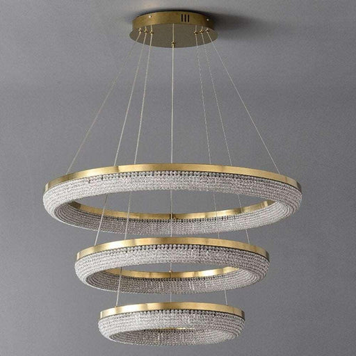 Bergamo 3-Tier Crystal Ring Chandelier-DWHOME