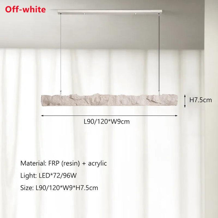 Nordic Minimalist Wabi-Sabi Wind LED Strip Restaurant Pendant Lights Home Decor Dining Room Bar Chandelier Hanging Lamp Fixtures - DWHOME