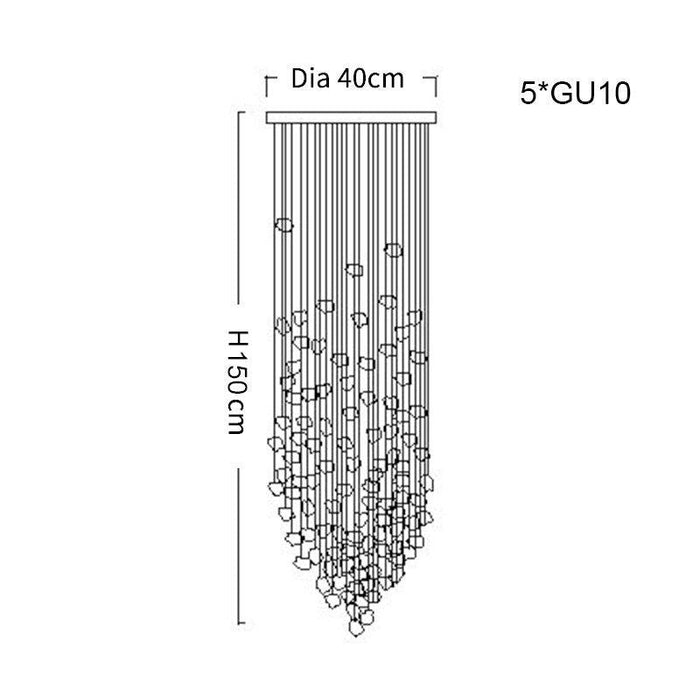"Pendentif Multi-Cristal Duplex DWHOME"