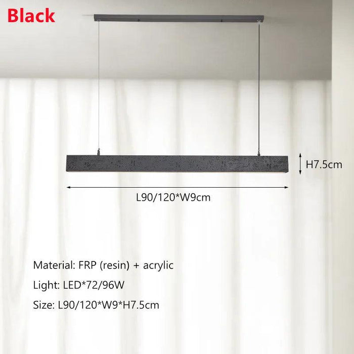 Nordic Minimalist Wabi-Sabi Wind LED Strip Restaurant Pendant Lights Home Decor Dining Room Bar Chandelier Hanging Lamp Fixtures - DWHOME