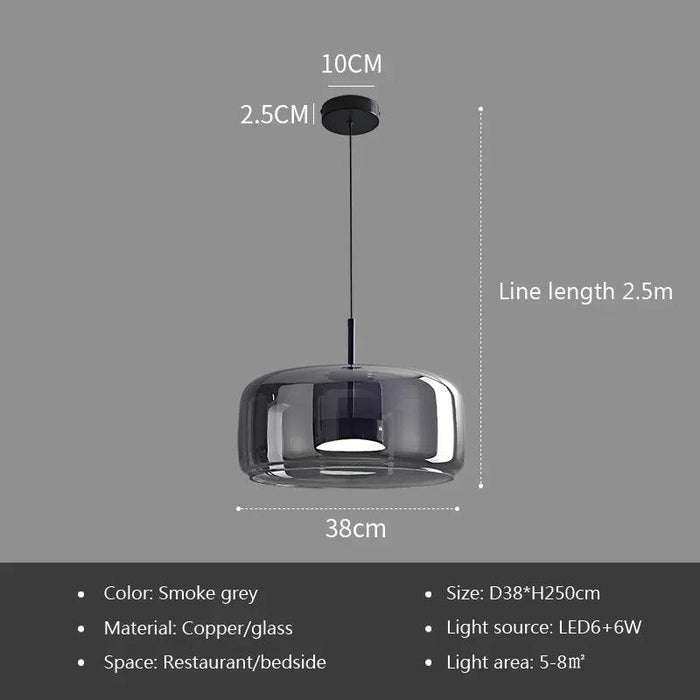 Modern Glass Pendant Light luxury Chandelier Deco Nordic Led Hanging Light Fixtures Bedroom Modern Luminaire Suspension lamp - DWHOME