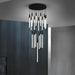 La Barra Staircase Foyer Chandelier, Black - DWHOME