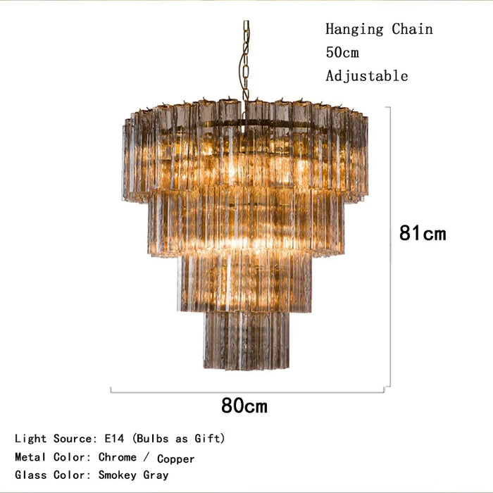 Burney Glass Chandelier-DWHOME