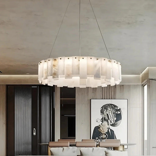 Moonshade Natural Marble Chandelier-DWHOME