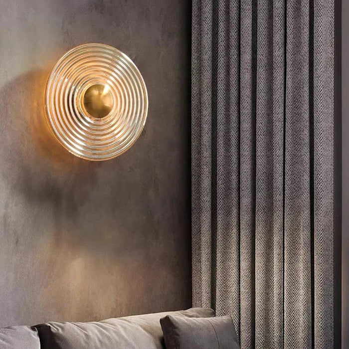 Glass Ripple Copper Wall Sconce - DWHOME