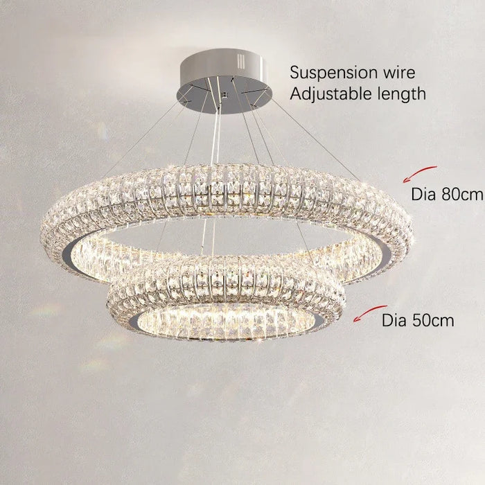 Bacci Crystal Modern Chandelier-DWHOME