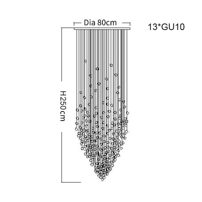 "Pendentif Multi-Cristal Duplex DWHOME"