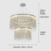 Cadena Steel Tassel Modern Chandelier-DWHOME