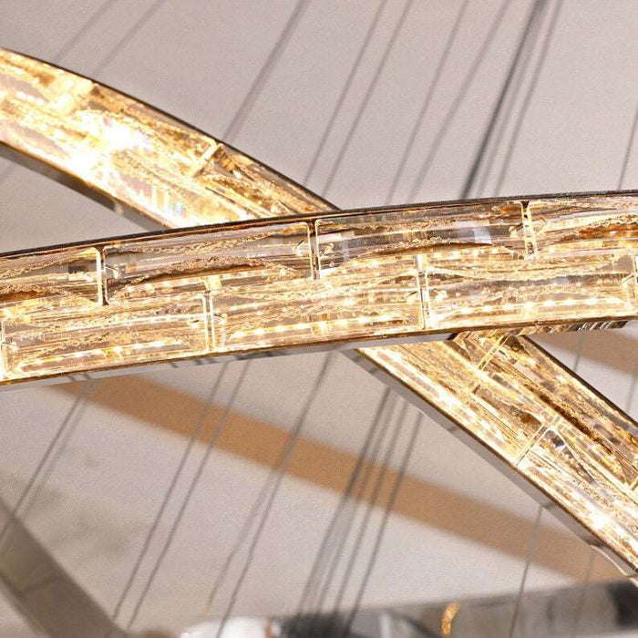 6-Tier Crystal Ring Modern Chandelier