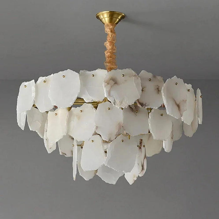 3-Tier Natural Marble Modern Chandelier - DWHOME