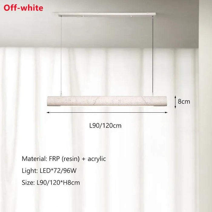 Nordic Minimalist Wabi-Sabi Wind LED Strip Restaurant Pendant Lights Home Decor Dining Room Bar Chandelier Hanging Lamp Fixtures - DWHOME
