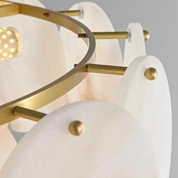 Moonshade Natural Marble Modern Chandelier-DWHOME