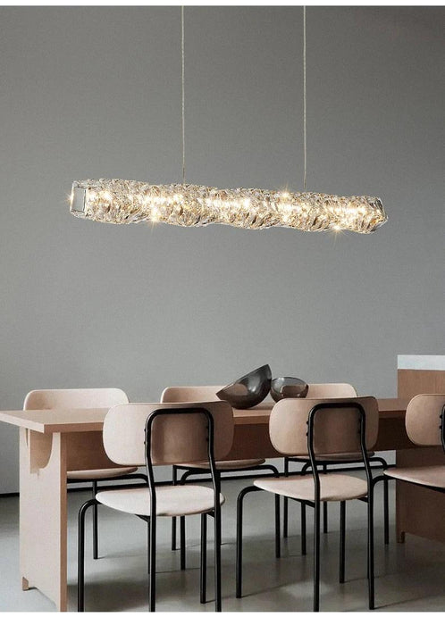 60" Bacci Modern Crystal Dining Room Chandelier - DWHOME