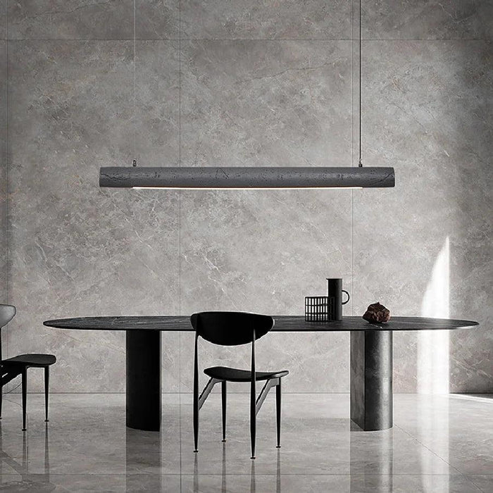 Nordic Minimalist Wabi-Sabi Wind LED Strip Restaurant Pendant Lights Home Decor Dining Room Bar Chandelier Hanging Lamp Fixtures - DWHOME