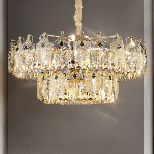 Veneto Two Tear Modern Crystal Chandelier-DWHOME