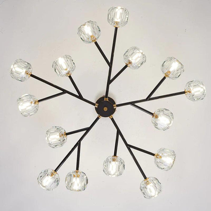 Rama Branch Chandelier, Black-DWHOME