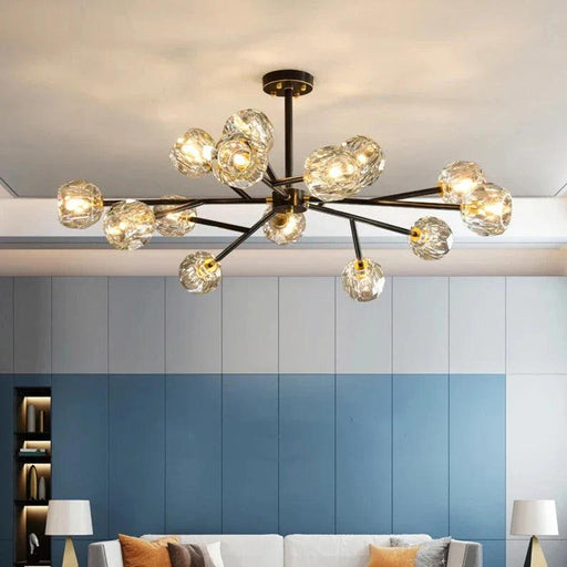Rama Branch Chandelier, Black-DWHOME