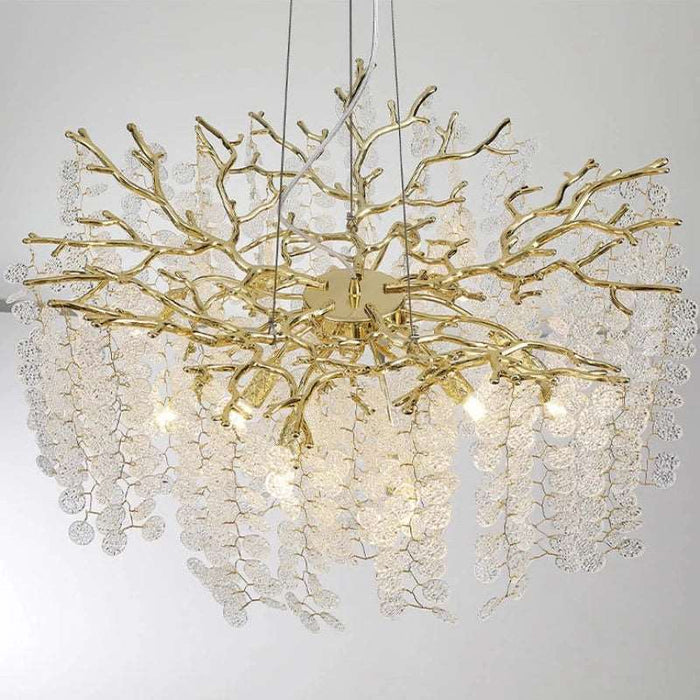 Albero Frosted Glass Modern Chandelier-DWHOME