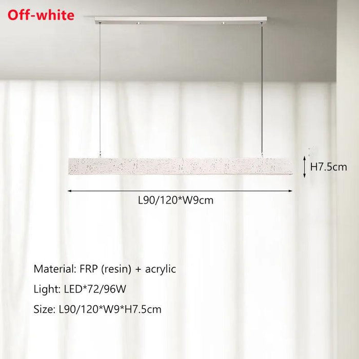 Nordic Minimalist Wabi-Sabi Wind LED Strip Restaurant Pendant Lights Home Decor Dining Room Bar Chandelier Hanging Lamp Fixtures - DWHOME