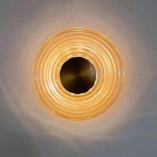 Glass Ripple Copper Wall Sconce-DWHOME
