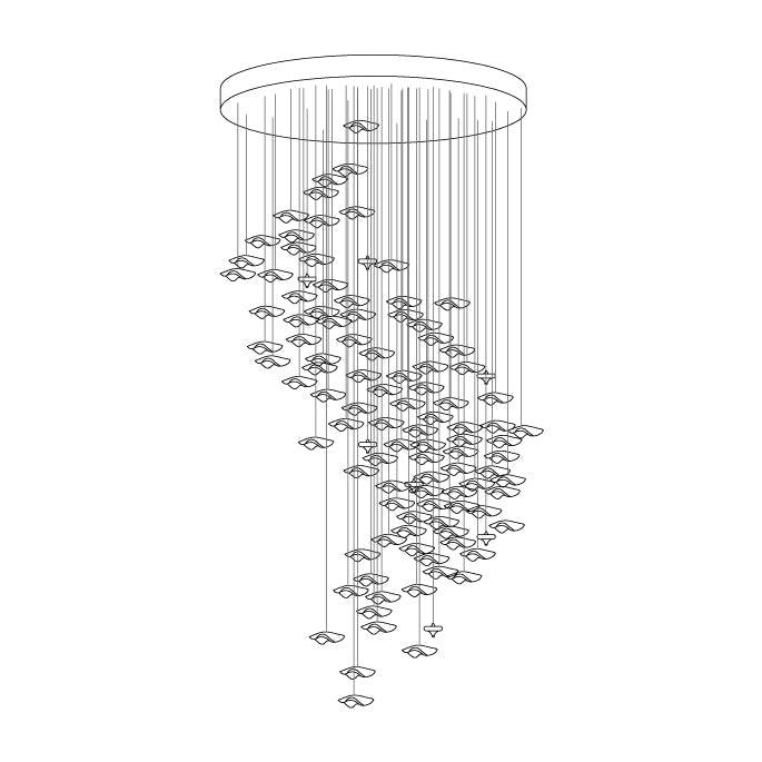 Tidal Art Glass Chandelier-DWHOME