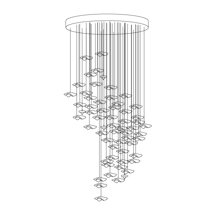 Tidal Art Glass Chandelier-DWHOME