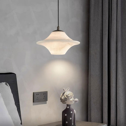 Saucer Alabaster Pendant Light-DWHOME