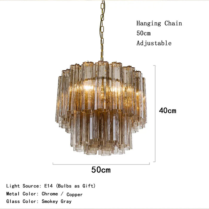 Burney Glass Chandelier-DWHOME