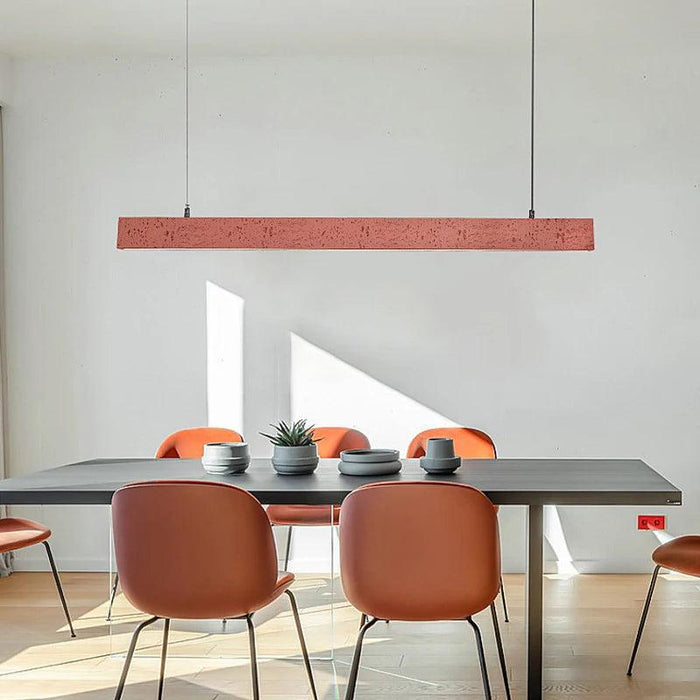 Nordic Minimalist Wabi-Sabi Wind LED Strip Restaurant Pendant Lights Home Decor Dining Room Bar Chandelier Hanging Lamp Fixtures - DWHOME