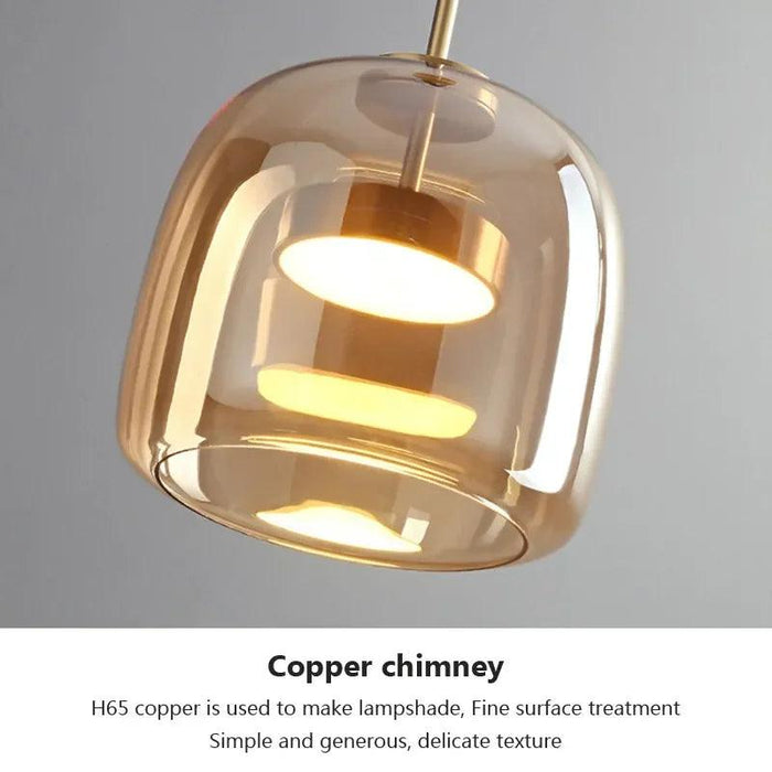 Modern Glass Pendant Light luxury Chandelier Deco Nordic Led Hanging Light Fixtures Bedroom Modern Luminaire Suspension lamp - DWHOME