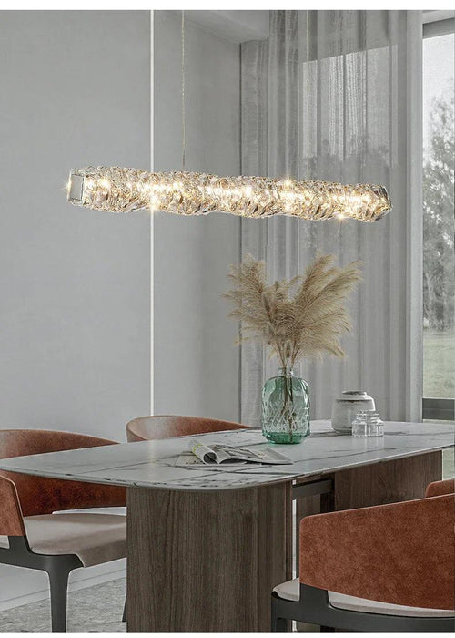 60" Bacci Modern Crystal Dining Room Chandelier - DWHOME