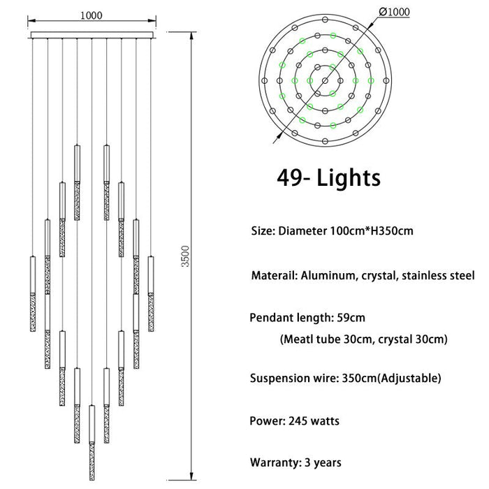 Modern LED Foyer Chandelier-DWHOME