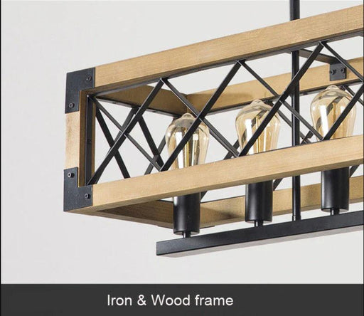 Villa Wood Dining Room Chandelier-DWHOME