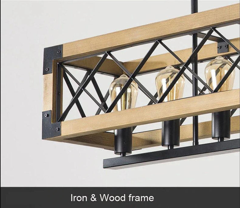 Villa Wood Dining Room Chandelier-DWHOME