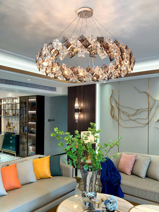 Scale Crystal Round Chandelier - DWHOME