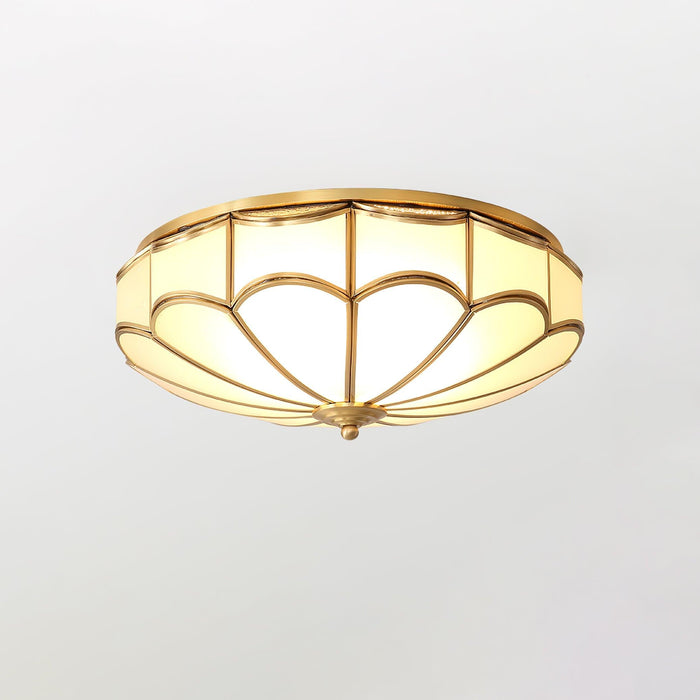 Scalloped Flush Ceiling Light-DWHOME