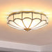 Scalloped Flush Ceiling Light-DWHOME