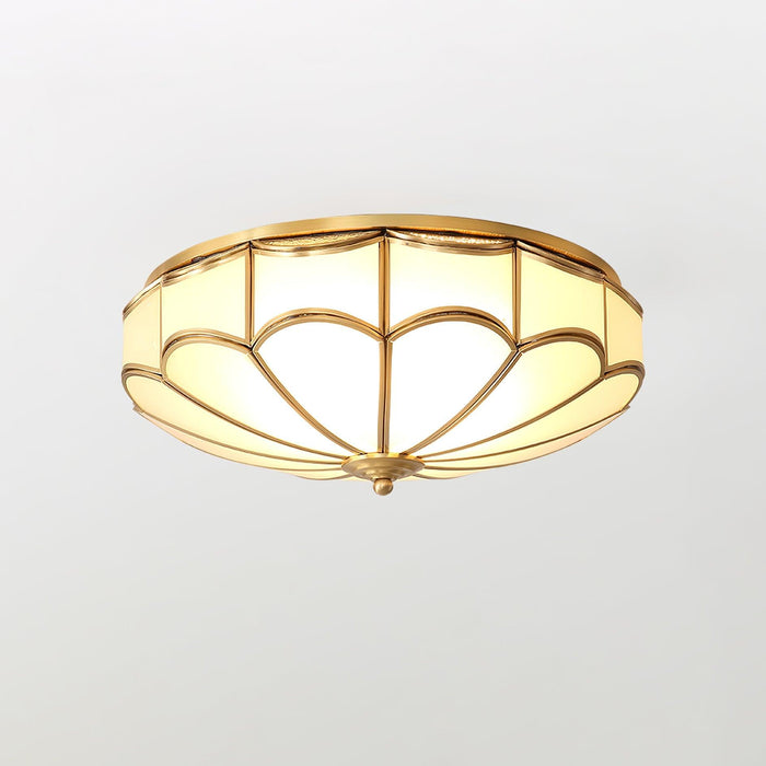 Scalloped Flush Ceiling Light-DWHOME