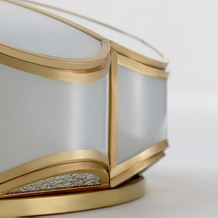 Scalloped Flush Ceiling Light-DWHOME