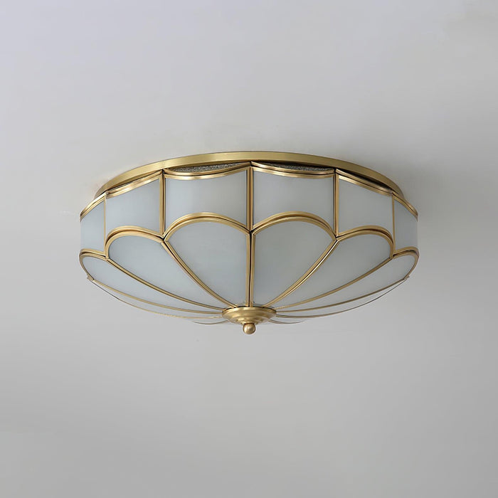 Scalloped Flush Ceiling Light-DWHOME