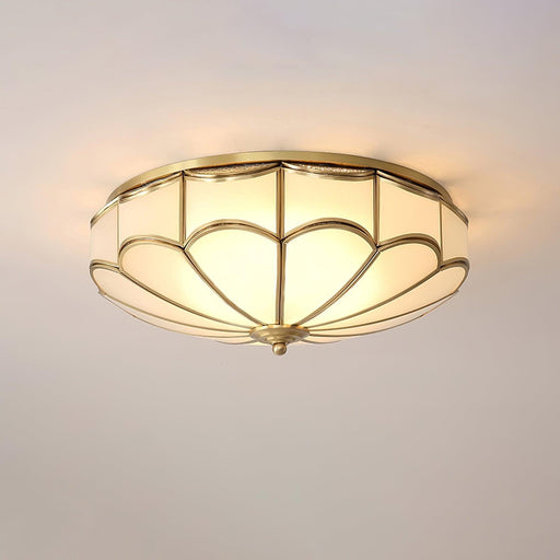 Scalloped Flush Ceiling Light-DWHOME