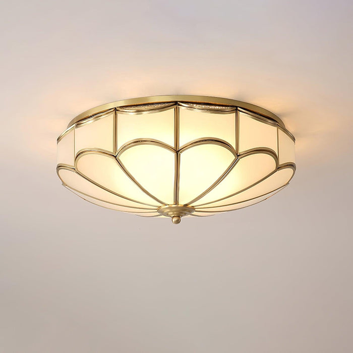 Scalloped Flush Ceiling Light-DWHOME