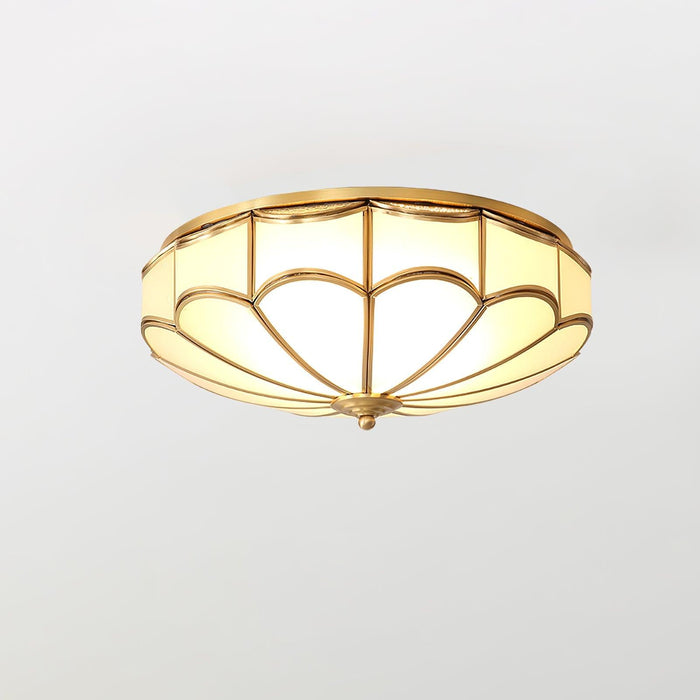 Scalloped Flush Ceiling Light-DWHOME
