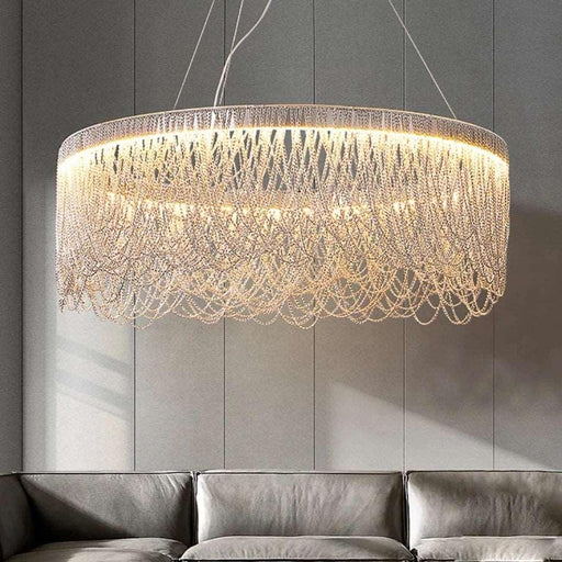 Cadena Tassel Modern Ring Chandelier-DWHOME