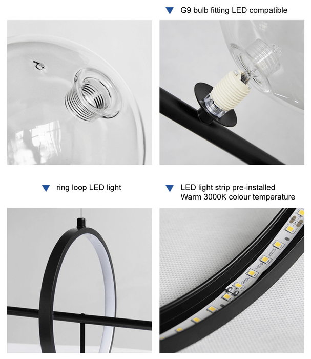 Soho modern luxury linear pendant light chandelier - DWHOME