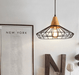Sangkar Metal Cage Pendant Light With Wooden Base - DWHOME